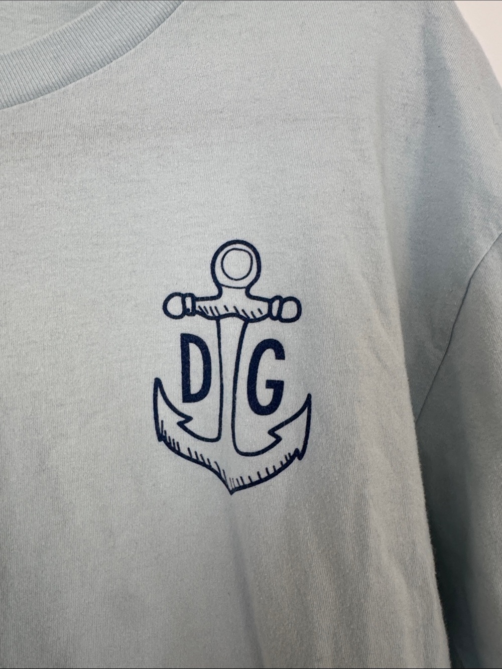 Delta Gamma Sorority Anchor Splash 2021 Graphic T-Shirt Sailboat Dogs Blue L - Picture 6 of 7